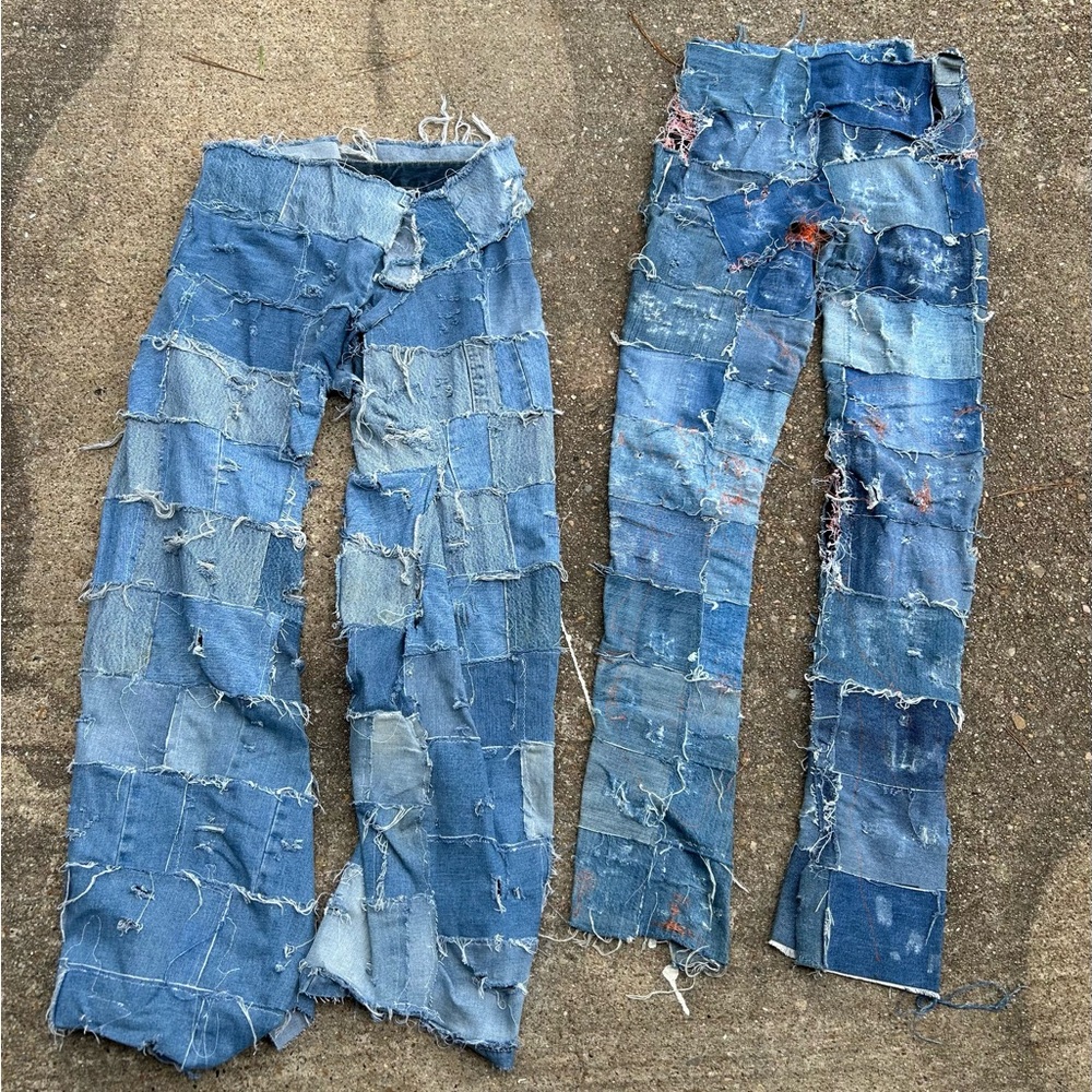 Blue Brick Denim Jeans (custom made available in multiple sizes for both sexes)